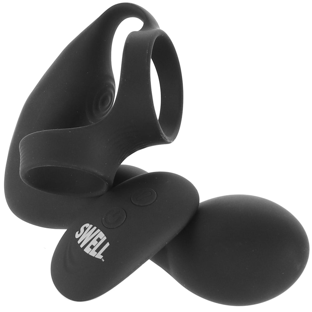 Swell Inflatable Vibrating Prostate Plug and Ring