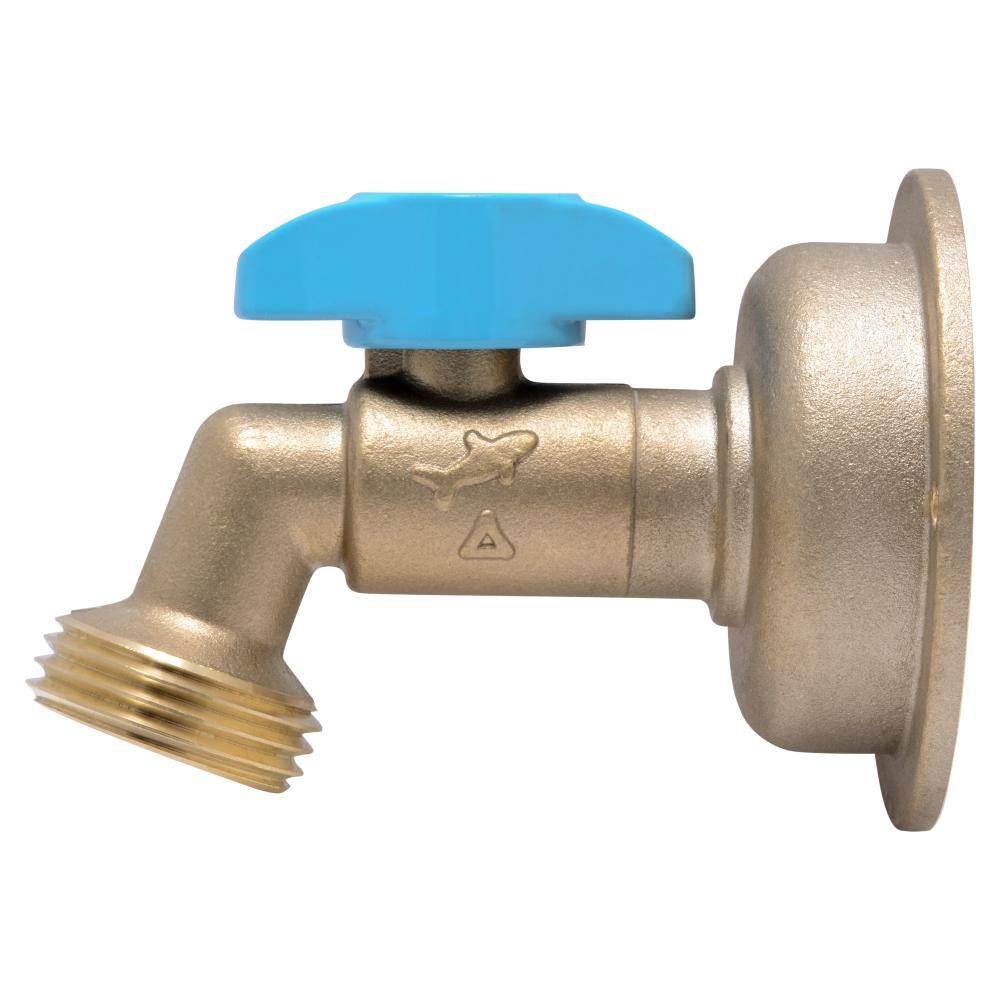 SharkBite 12 in. x 34 in. Brass Push-to-Connect MHT Quarter-Turn Hose Bibb 24620LF