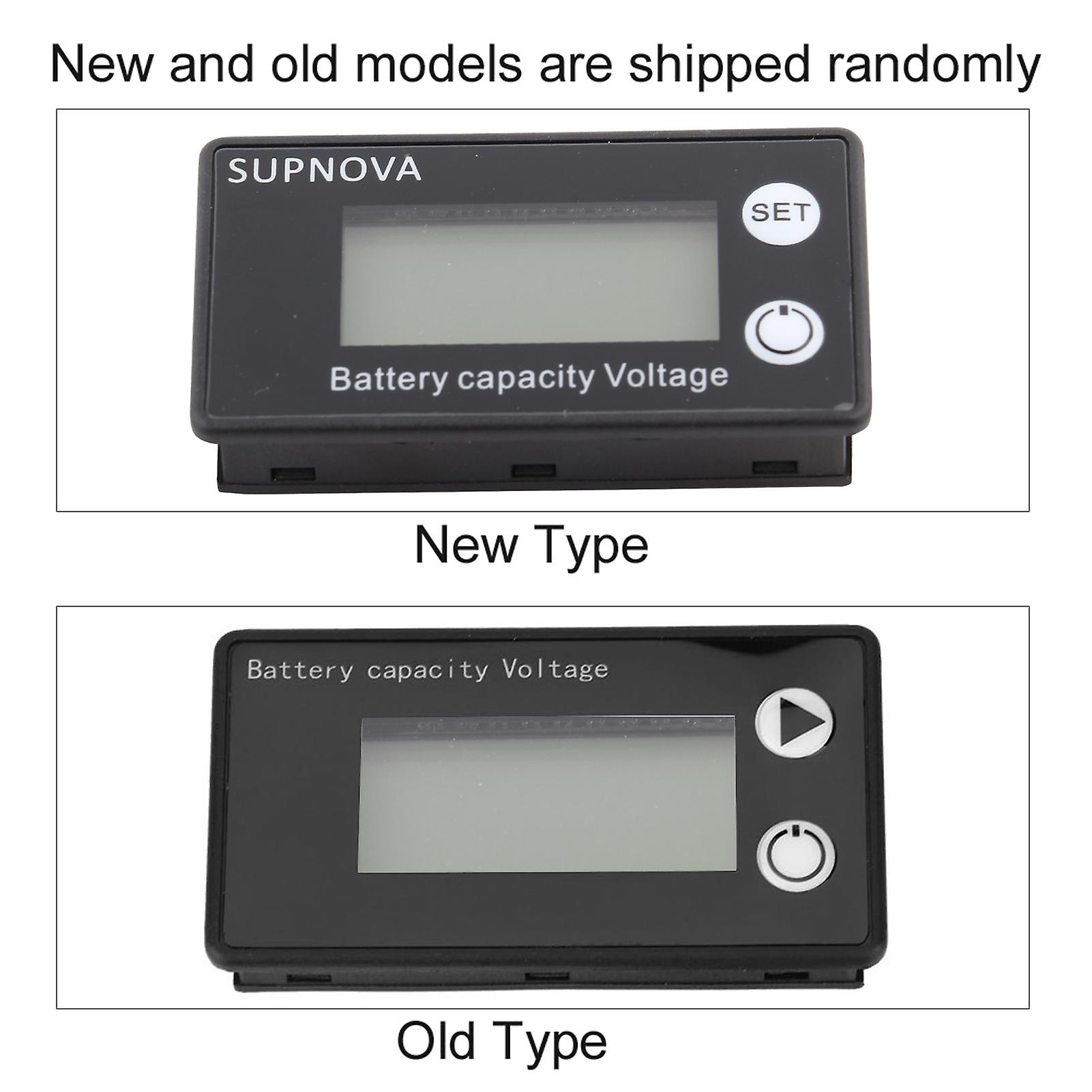 Lcd 12v Battery Capacity Indicator Tester Lithium Battery Universal Digital Display Voltmeter(10-100v Blue  Temperature )