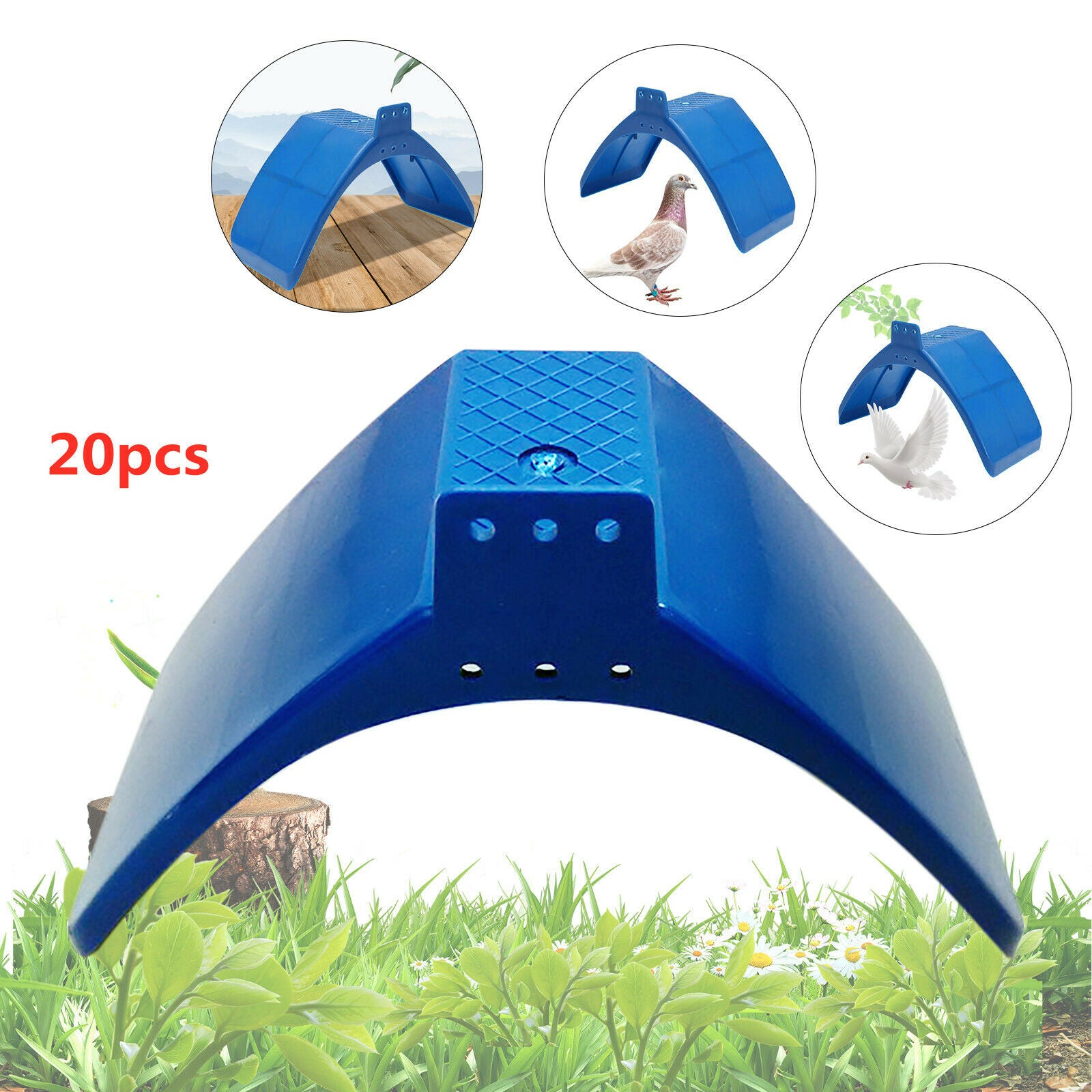 Fichiouy 20pcs Dove Rest Stand Frame Dwelling Pigeon Perches Roost Bird Supplies Blue