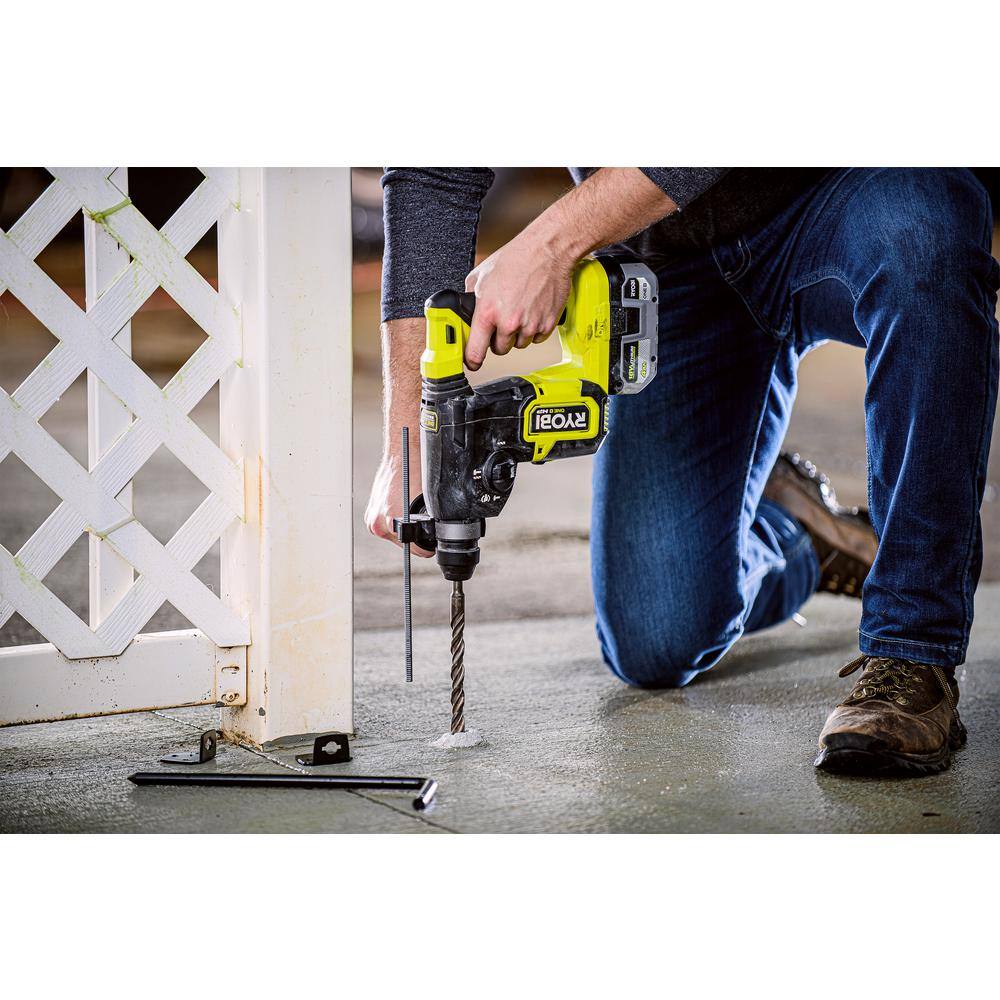 🎉Limited Time Offer🎉RYOBI ONE+ HP 18V Brushless Cordless 1 in. SDS-Plus Rotary Hammer Drill (Tool Only) P223