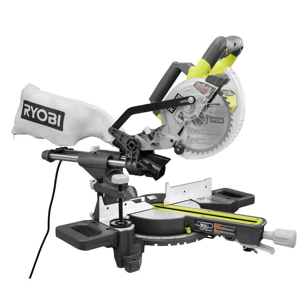 RYOBI 10 Amp Corded 7-14 in. Compound Sliding Miter Saw TSS702