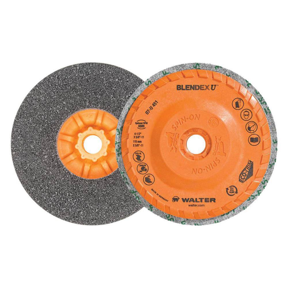 WALTER SURFACE TECHNOLOGIES Blendex U 4.5 in. x 58 in.-11 in. Cup Disc (Pack of 5) 07U451