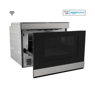 Sharp 24 in. Built-in Smart Stainless Steel Electric Convection Microwave Drawer Oven SMD2499FS