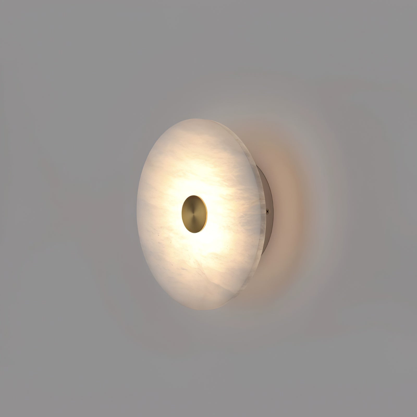 Disc Shaped Alabaster Wall Light