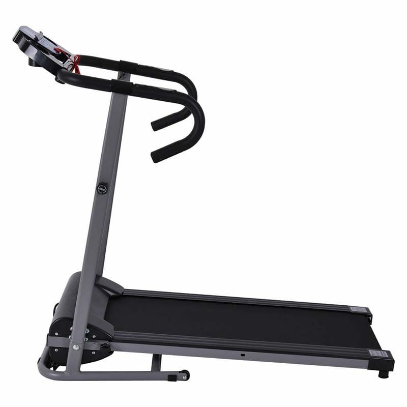 Electric Folding Treadmill, Motorized Jogging Running Machine with LCD Monitor & Device Holder, Heart Rate Sensor