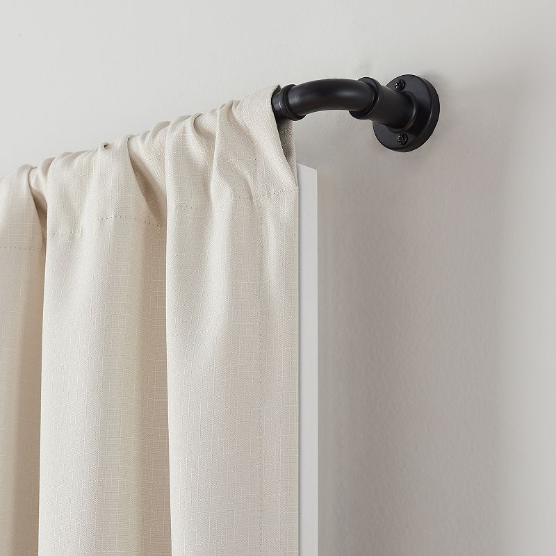 eclipse Somerton 3/4 Industrial Pipe Blackout Wrap Adjustable Curtain Rod