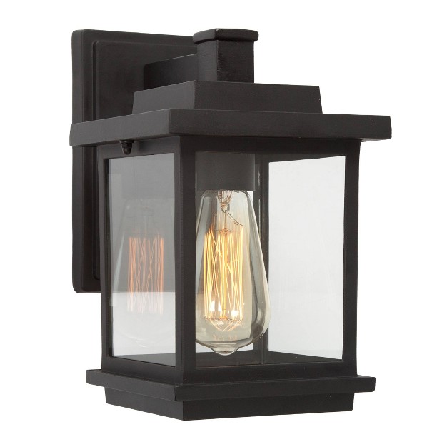 Metal glass Outdoor Lamp Black Lnc