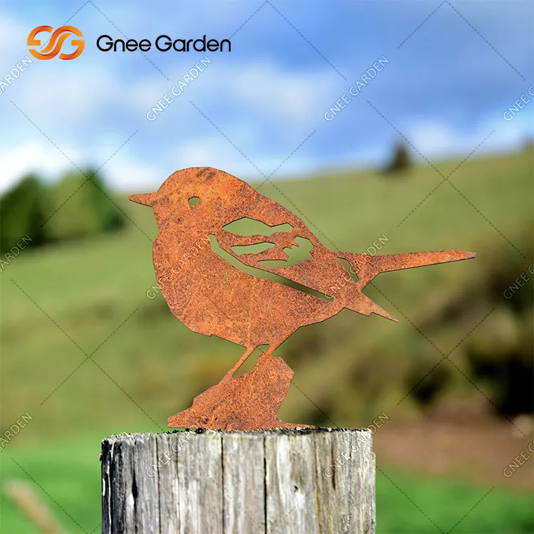 Modern metal art decor garden metal bird art decoration bird for decorate gardens