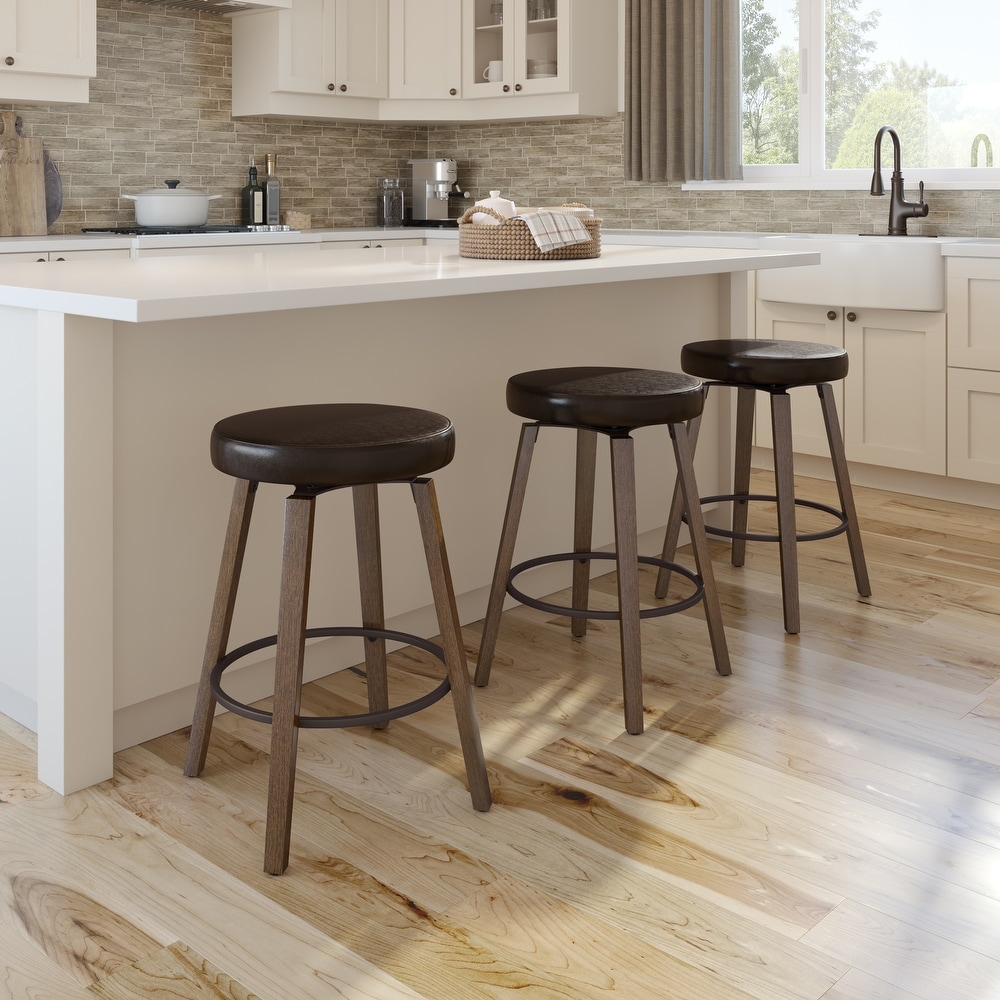 Amisco Walden Swivel Counter and Bar Stool