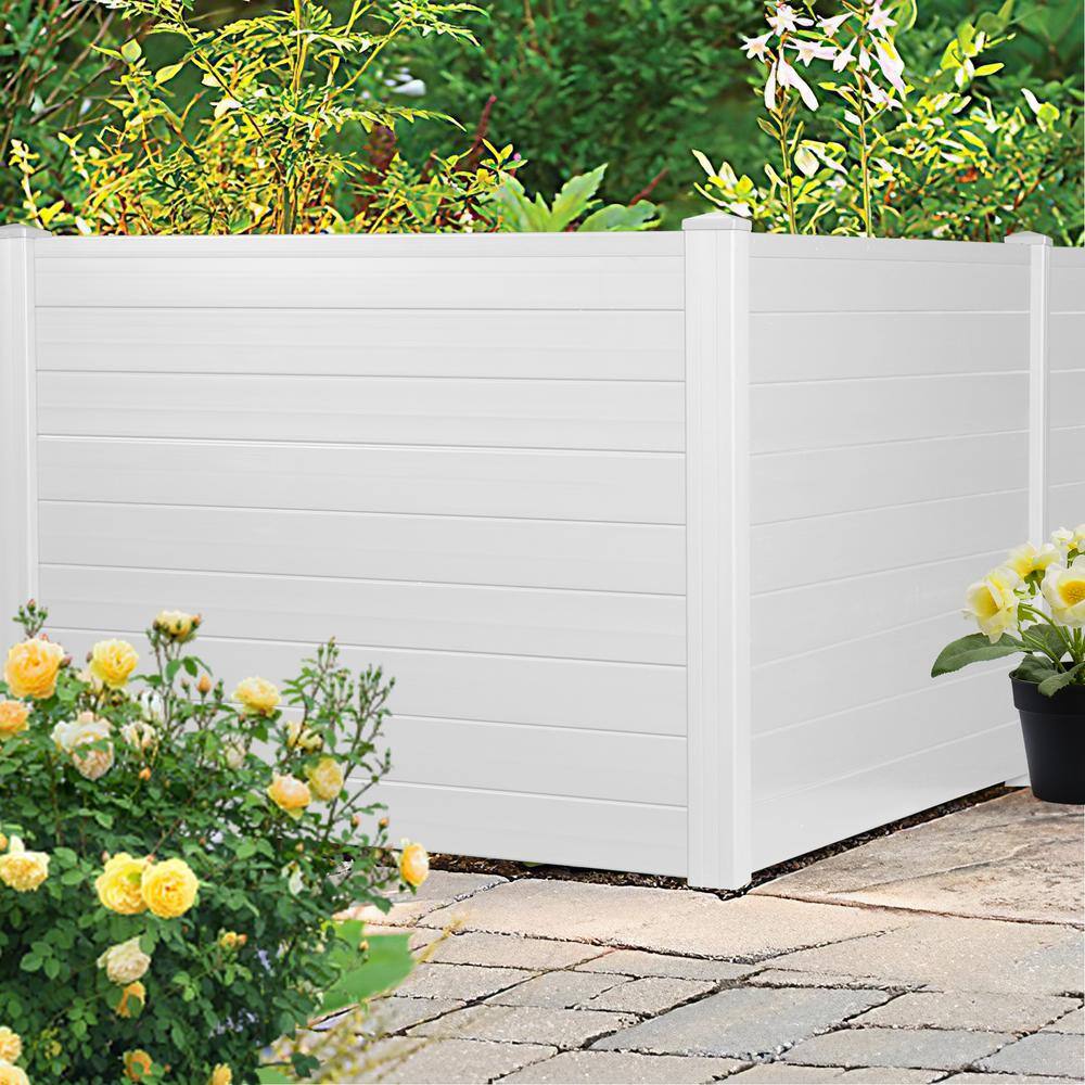 FENCY 35 in. H x 48 in. W Vinyl Garden Fence White HD-A-YP01011