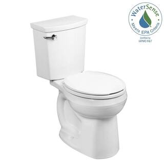 American Standard H2Optimum 2-piece 1.1 GPF Single Flush Round Toilet in White 288DA114.020