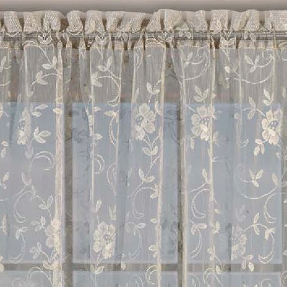 Grace Shabby Chic Floral Lace Ballon Tie Up Window Curtain