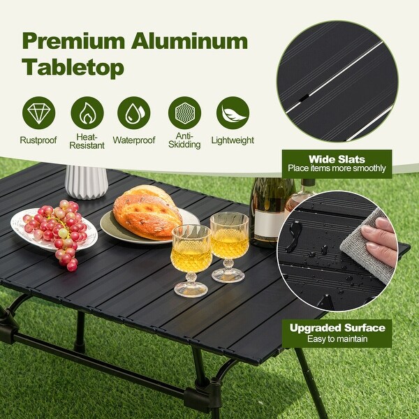 Folding HeavyDuty Aluminum Camping Table with Carrying Bag