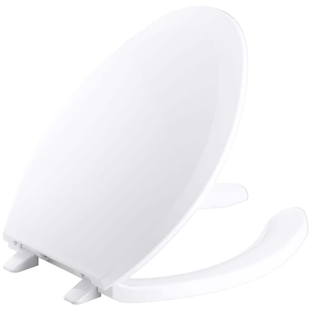 KOHLER Lustra Elongated Open Front Toilet Seat in White