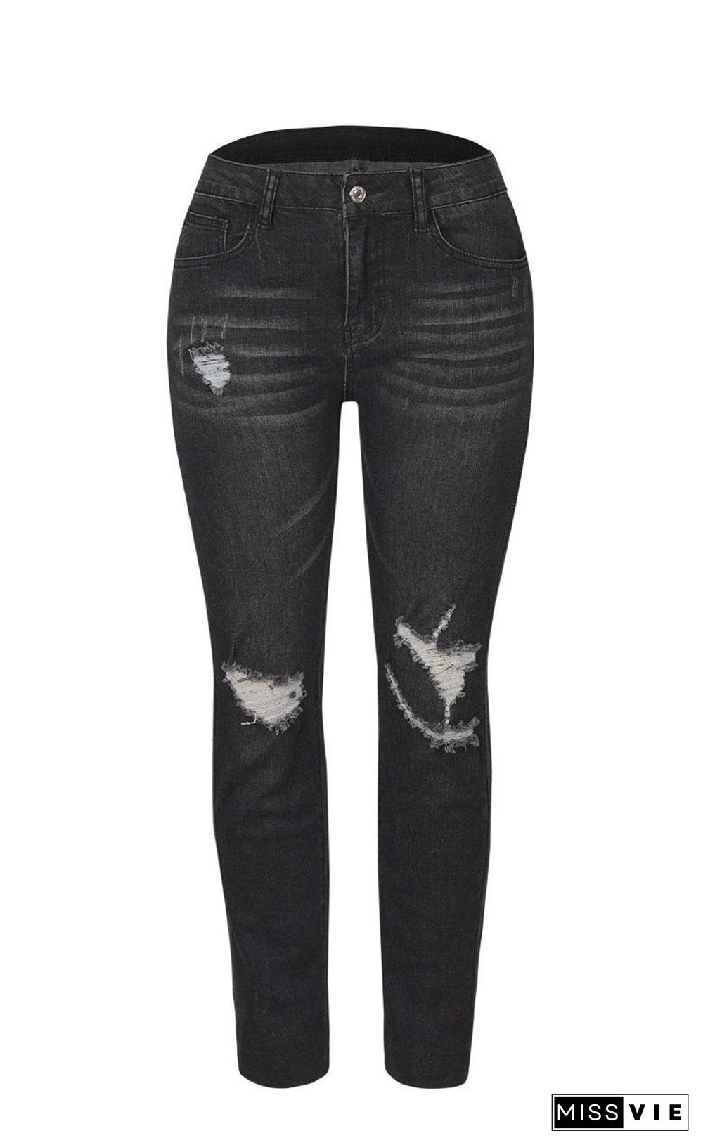 Women High-Waisted Slim Jeans