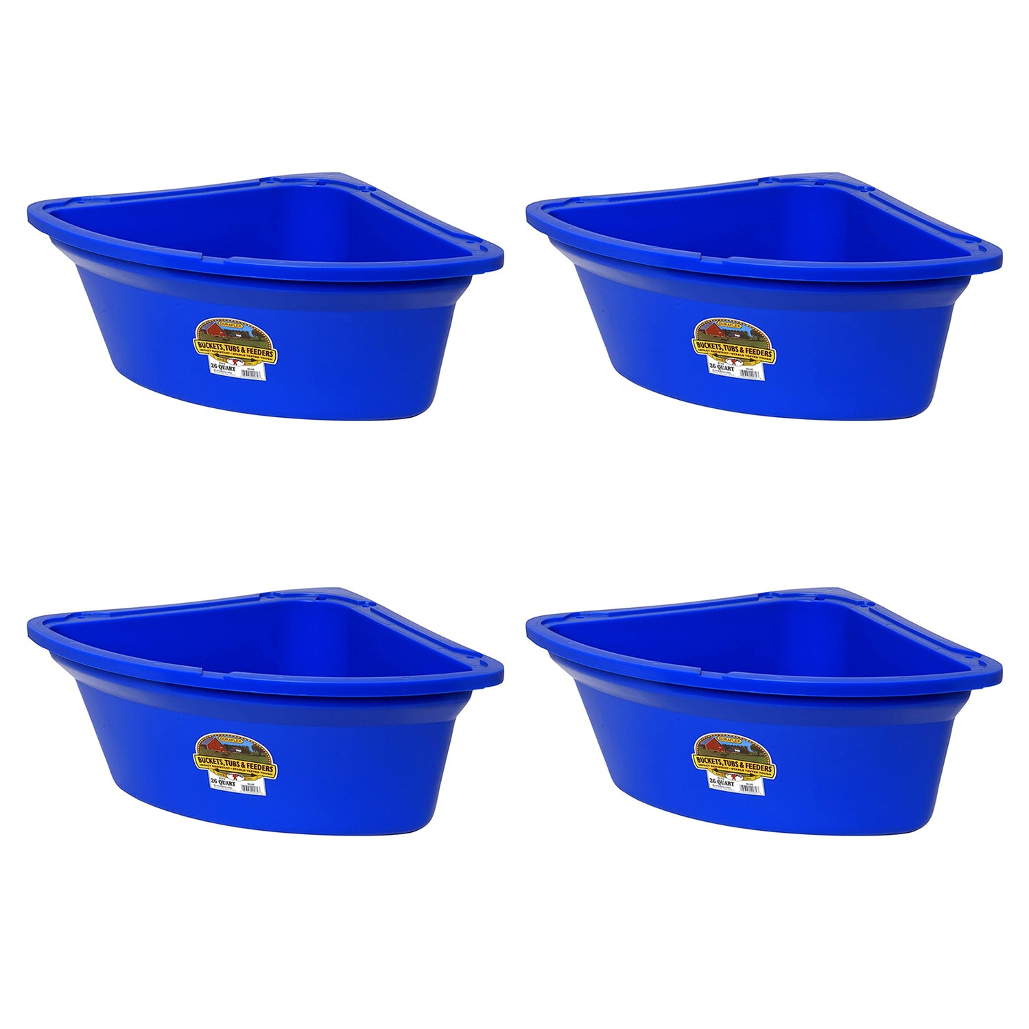 Little Giant PCF6BLUE Heavy Duty Plastic Corner Feeder Holds 6.5 Gallons， Blue