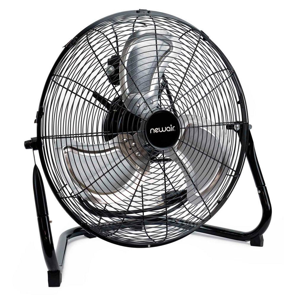 NewAir 18 in. High Velocity Portable Floor Fan with 3 Fan Speeds and Long-Lasting Ball Bearing Motor - Black WindPro18F