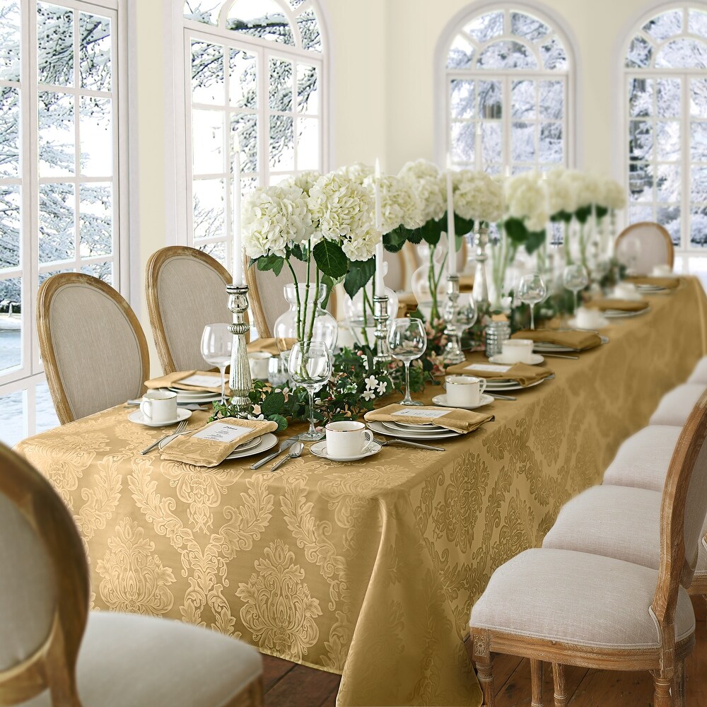 Elrene Barcelona Damask Elegant Fabric Tablecloth