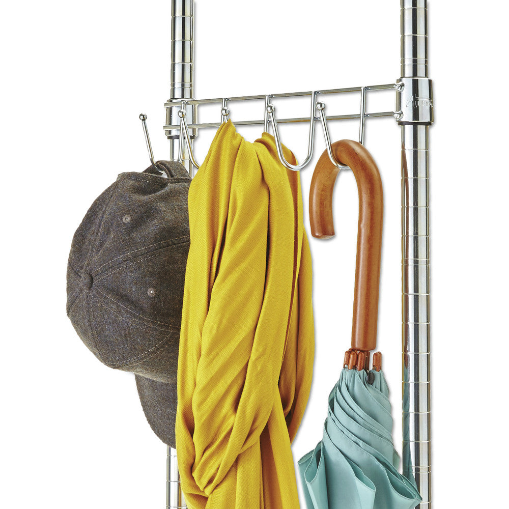 Alera ALEGR364818SR Wire Shelving Garment Rack， Coat Rack， Stand Alone Rack W/casters， Silver