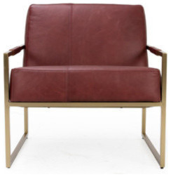 Munro Leather Lounge Chair   Contemporary   Armchairs And Accent Chairs   by Maria Yee Inc  Houzz