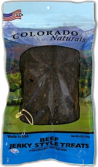 Colorado Naturals Beef Jerky Style Treats， 4-oz bag