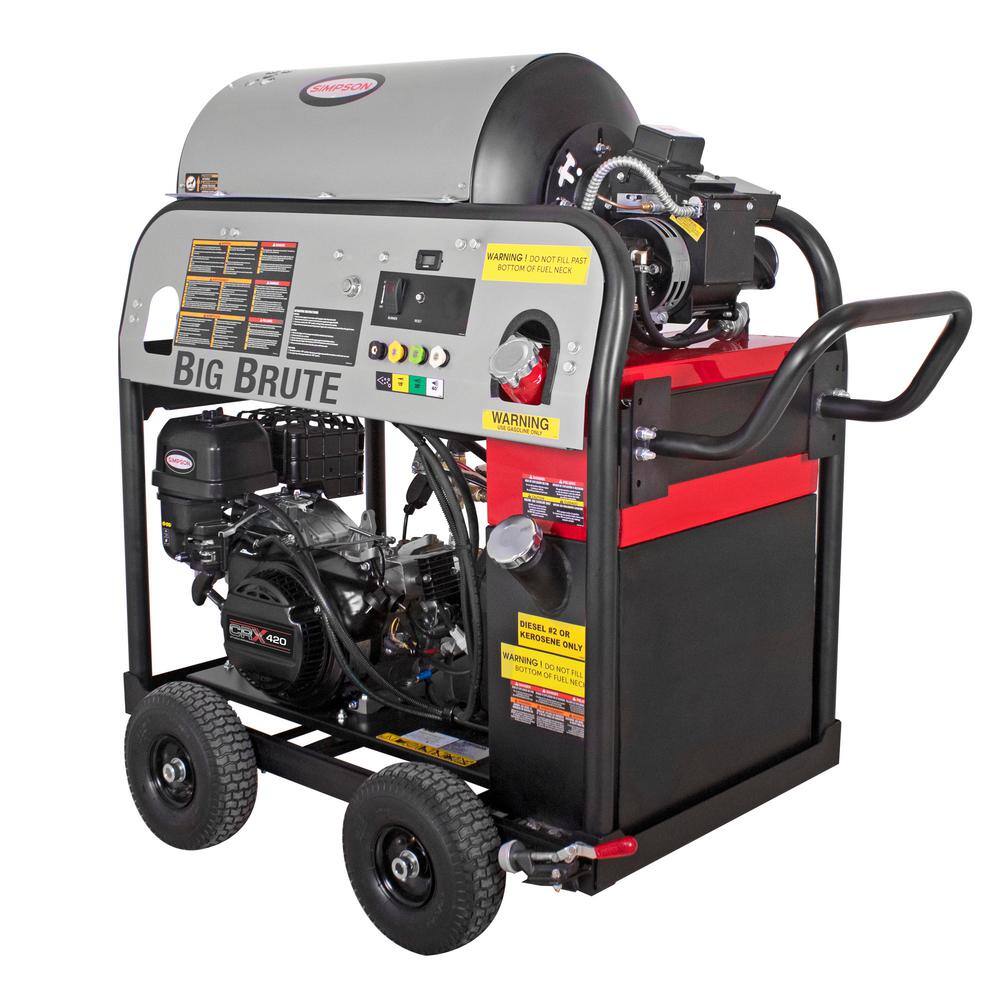 SIMPSON 4000 PSI at 4.0 GPM CRX 420 (49 State) with Comet Industrial Triplex Pump Hot Water Professional Gas Pressure Washer 65129