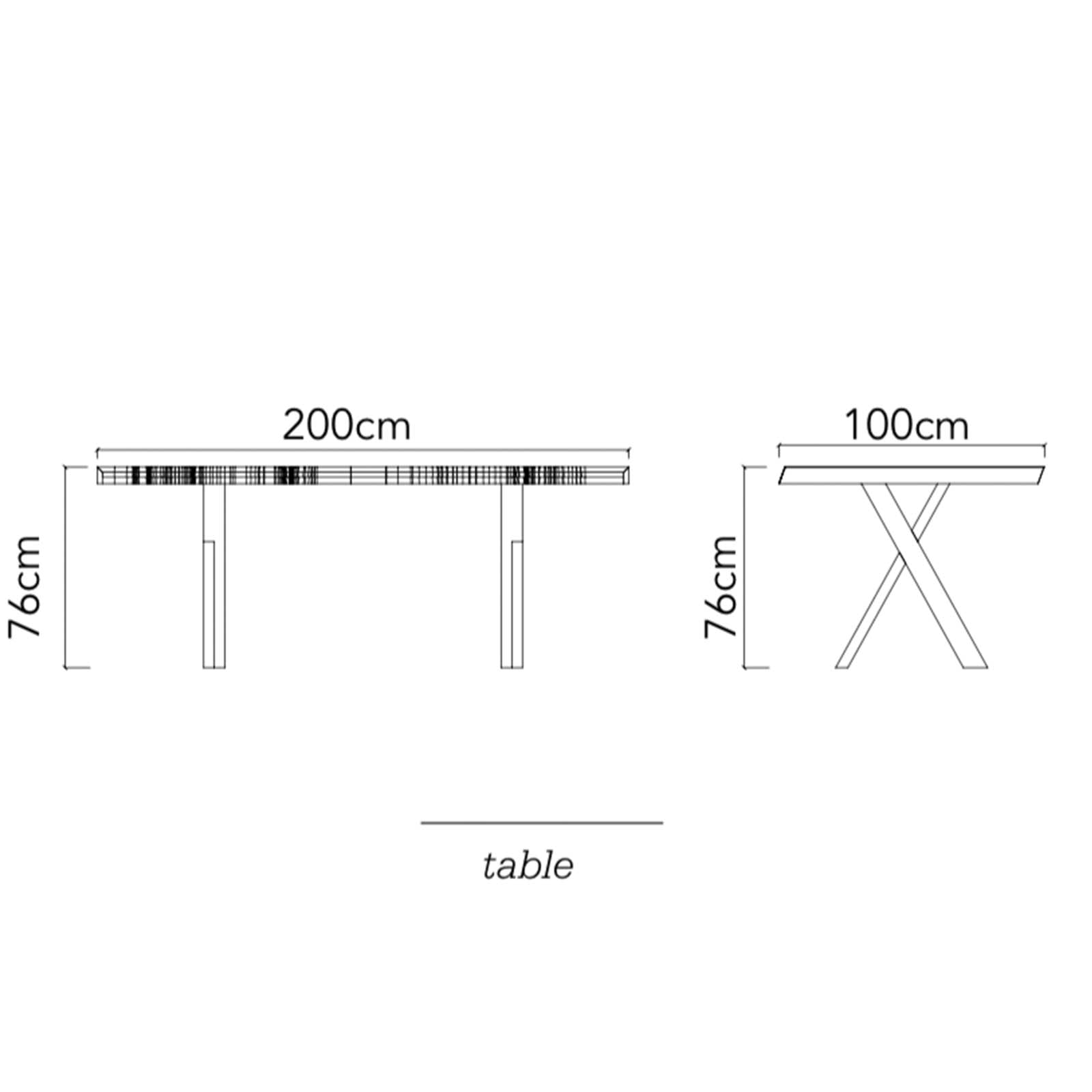 Monaco Natura Dining Table Nat-Table