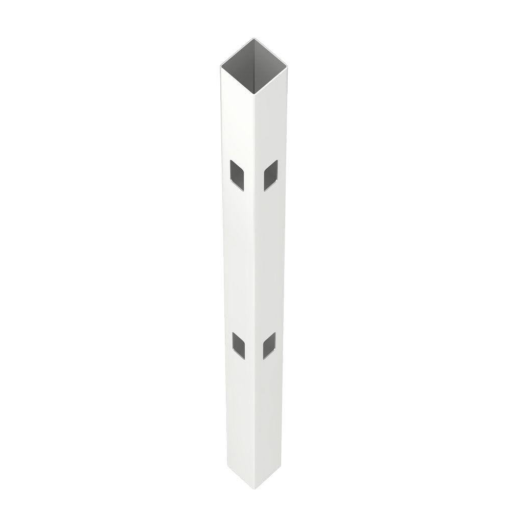 Veranda Pro Series 5 in. x 5 in. x 8 ft. White Vinyl Woodbridge Routed Corner Fence Post 118665