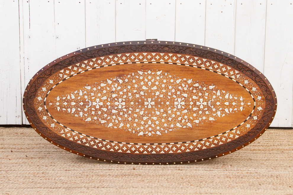 Mid Century Anglo Indian Inlay Coffee Table   Eclectic   Coffee And Accent Tables   by De cor  Houzz