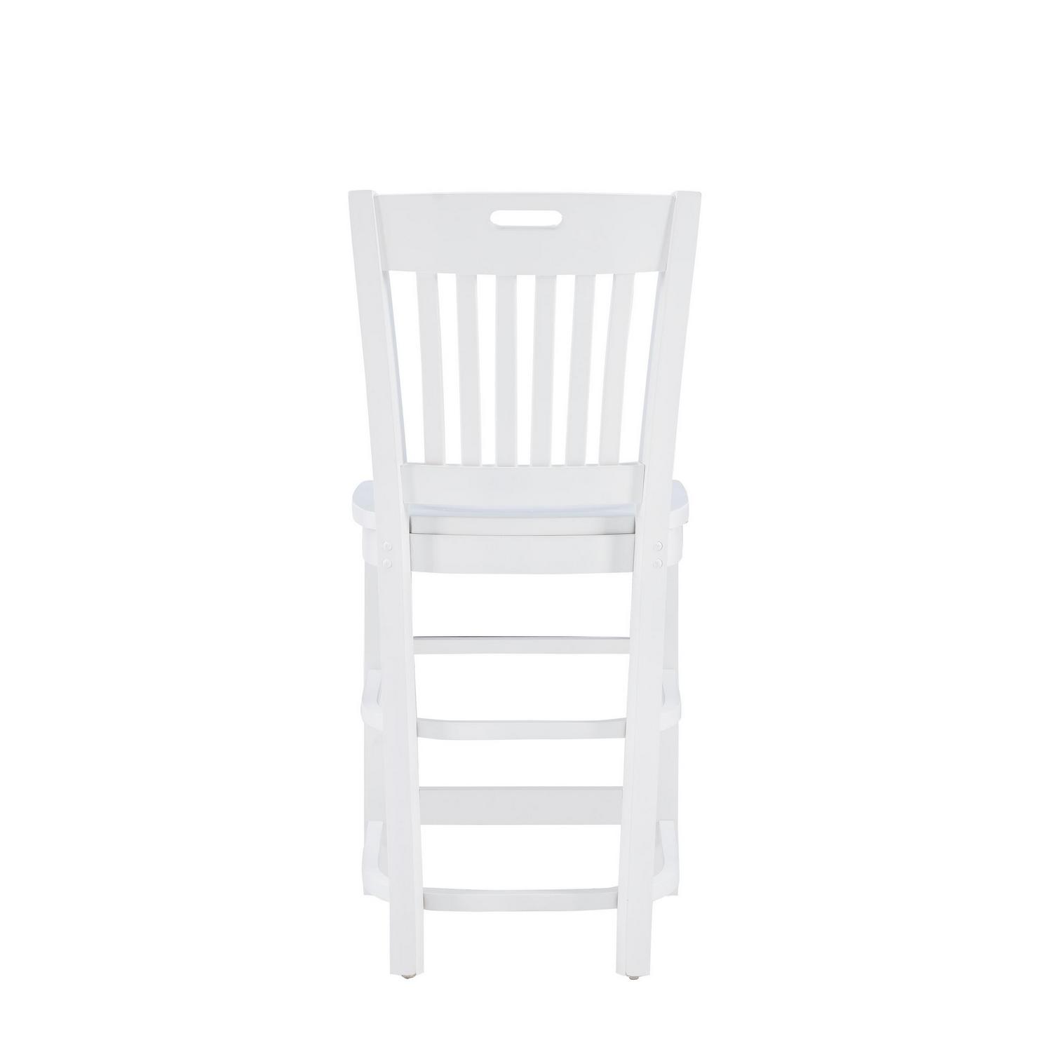 Linon Verven 248221 Counter Stool Set of 2 White  Crowdfused