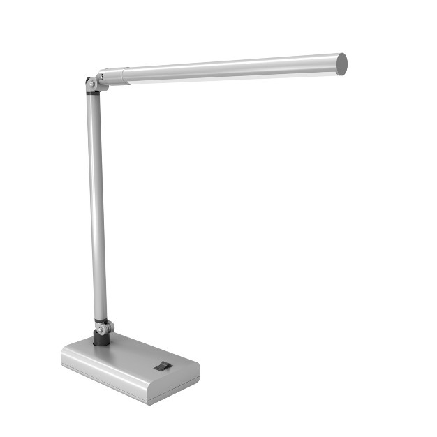 Hastings Home Led Contemporary Reading And Desk Lamp With 2 Adjustable Arms White