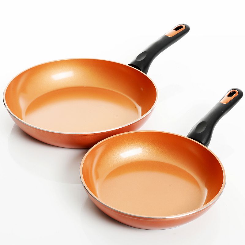 Gibson Home Hummington 2 Piece 10 Inch and 8 Inch Aluminum Frying Pan Set