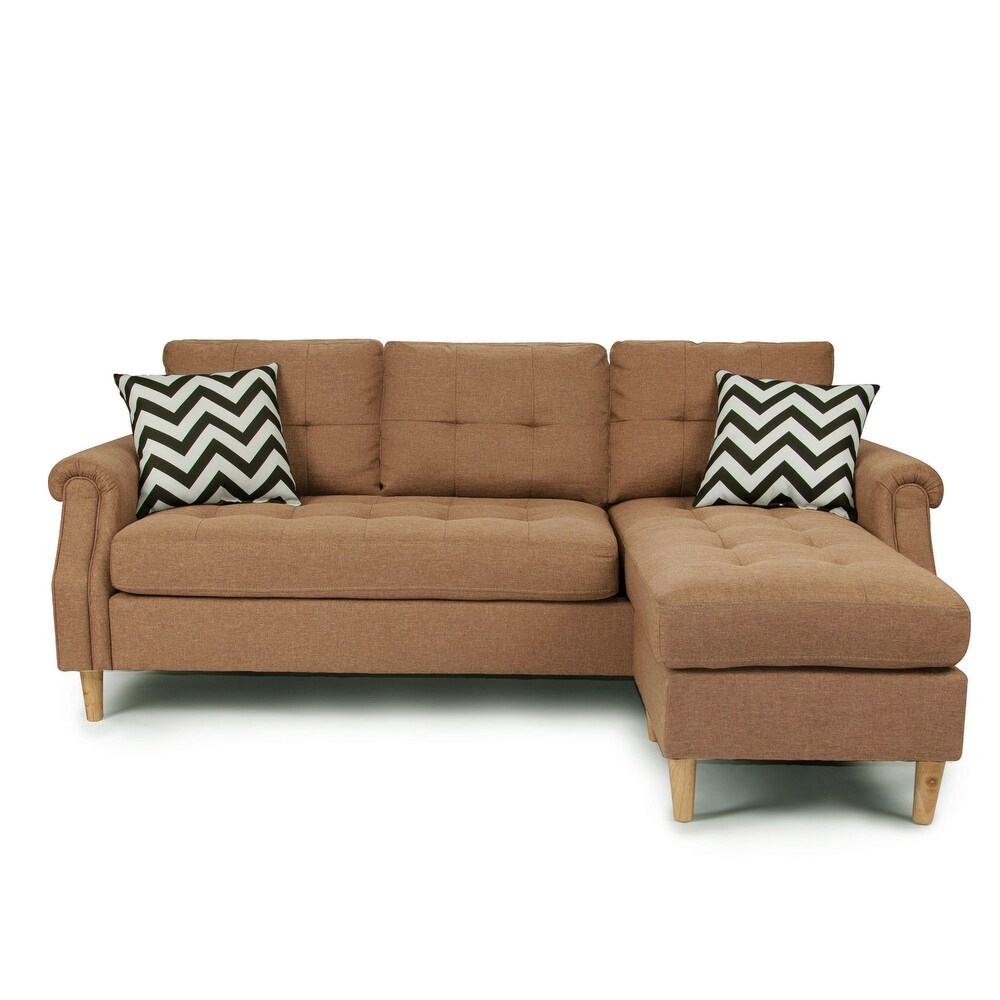 Poundex Reversible Sectional Set W/ 2 Accent Pillows