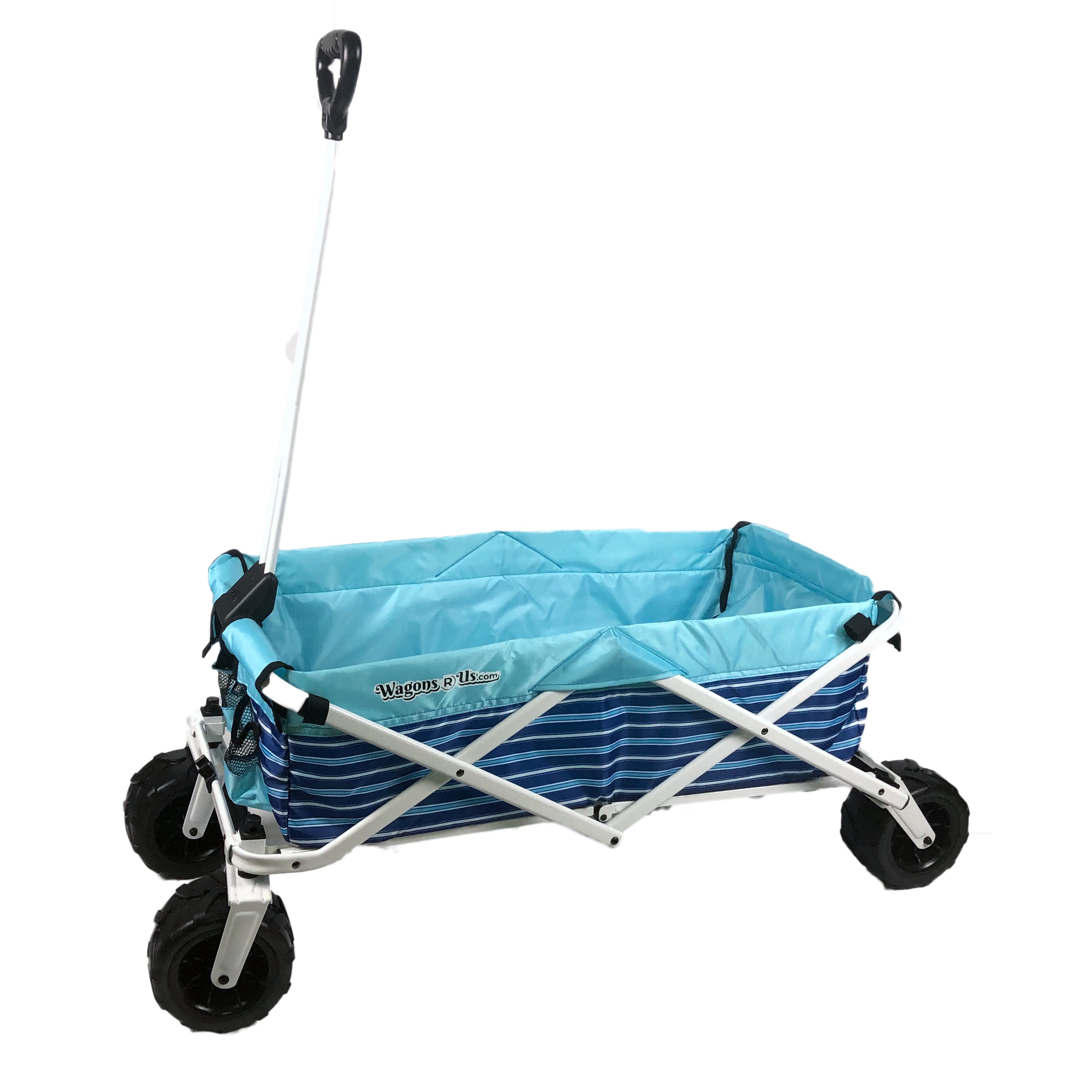 Wagonsrus Folding Utility Wagon  Blue Stripe