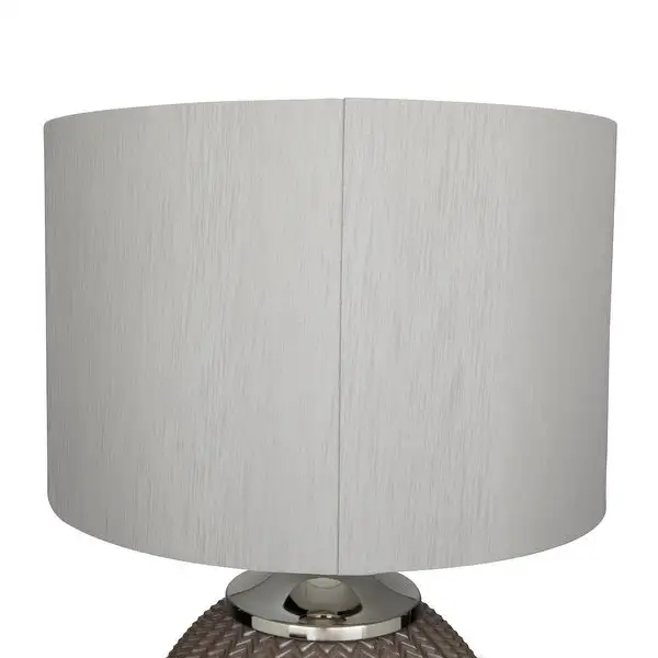 Grey Transitional Table Lamp - 17 x 17 x 27 Round