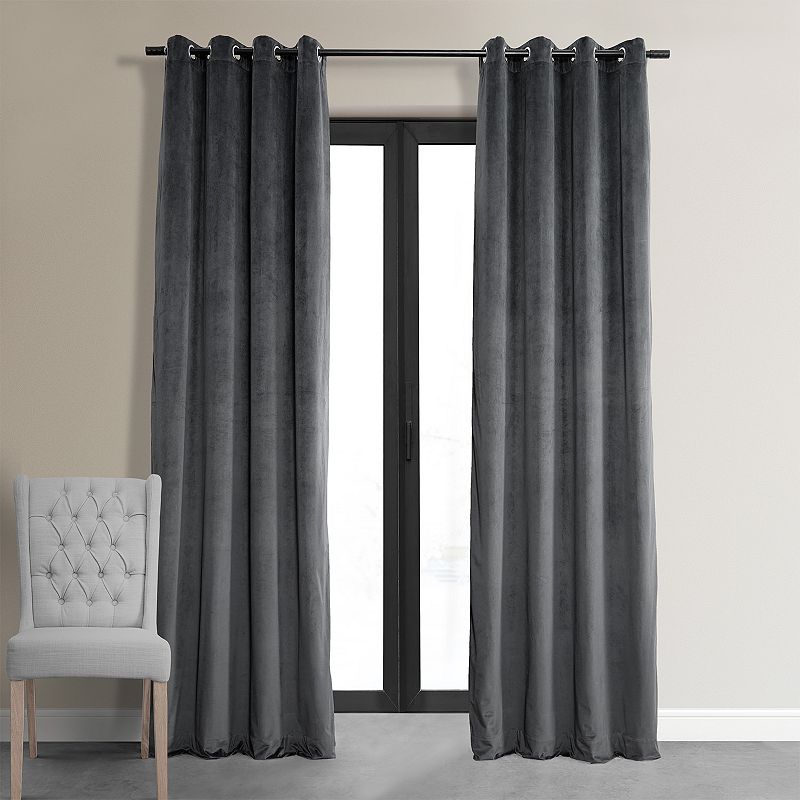 EFF Blackout 1-Panel Signature Velvet Window Curtain