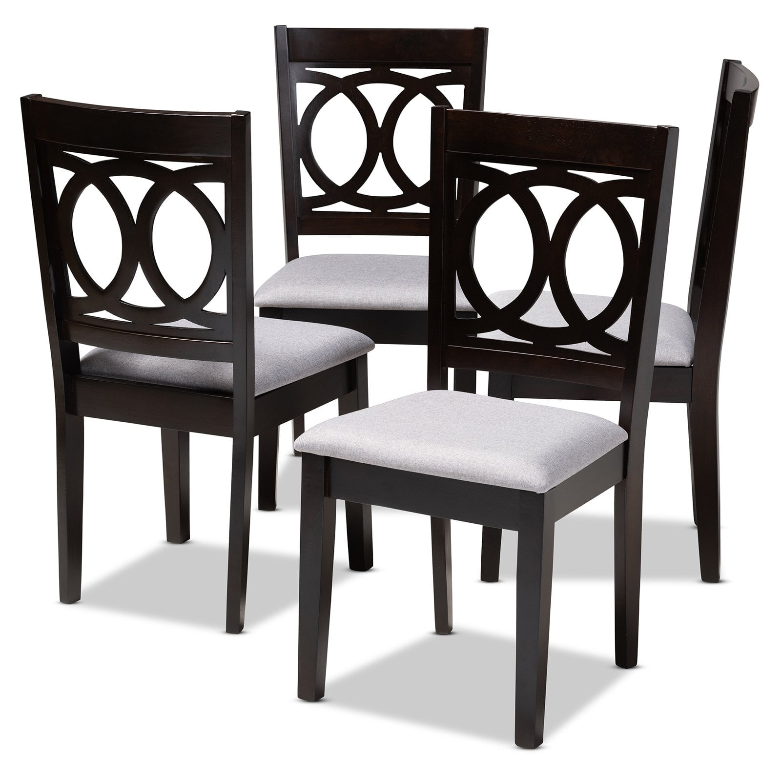 Baxton Studio Lenoir Upholstered Dining Side Chair - Set of 4