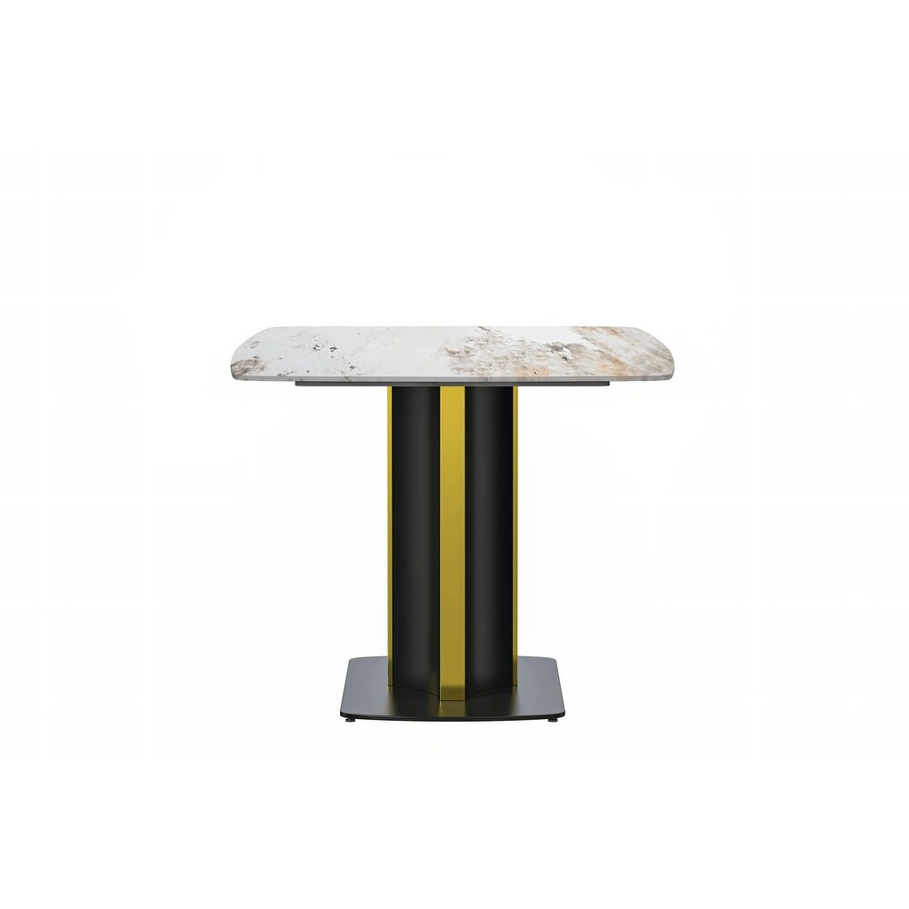 LeisureMod Sylva Dining Table with a 55\