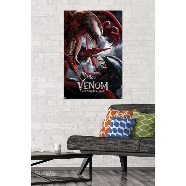 Trends International Marvel Venom Let There Be Carnage Battle One Sheet Unframed Wall Poster Prints