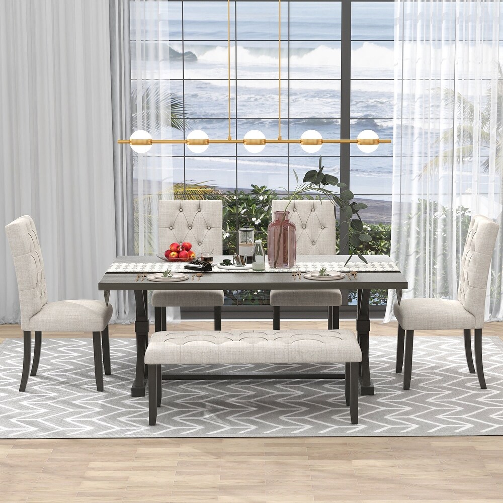 6 Piece Dining Table Set  72\