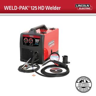 Lincoln Electric 125 Amp 115-Volt Weld-Pak 125 HD Flux-Cored Wire Welder with .035 in. Flux-Core Welding Wire (1 lb. Spool) K5365-15