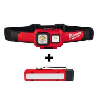 MW 450 Lumens LED SpotFlood Headlamp with 300 Lumens LED Magnetic Flood Light 2104-2108