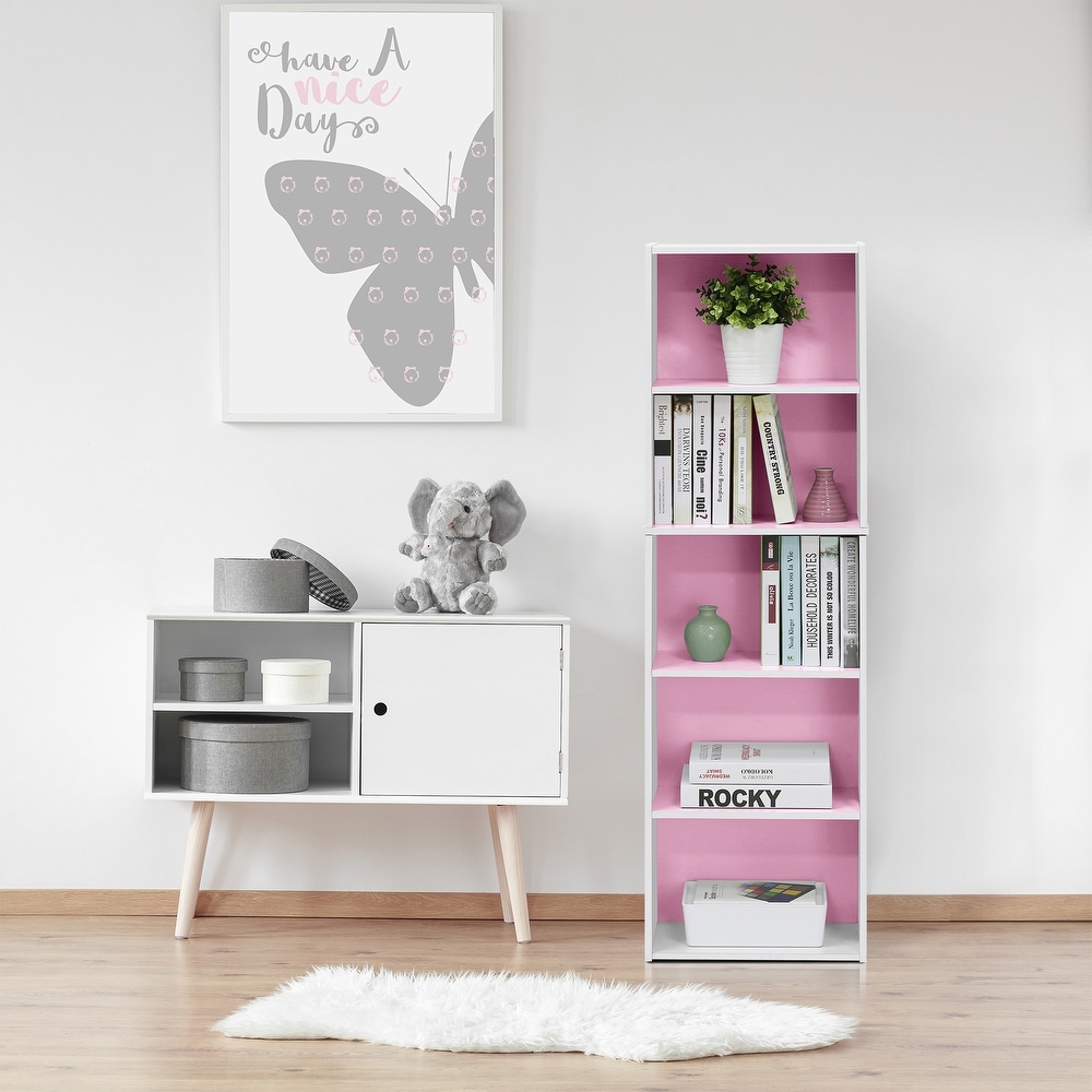 Porch   Den Hollygrove Reversible Color 5 tier Open Shelf Bookcase