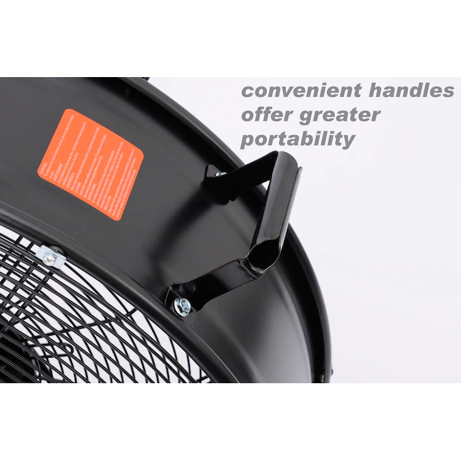 Utilitech 24-in 2-Speed Indoor Black Industrial Fan