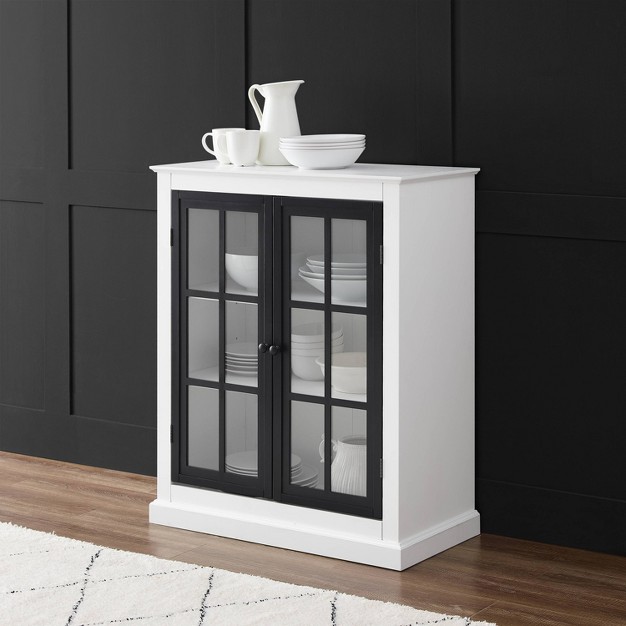 Cecily Stackable Storage Pantry White matte Black Crosley