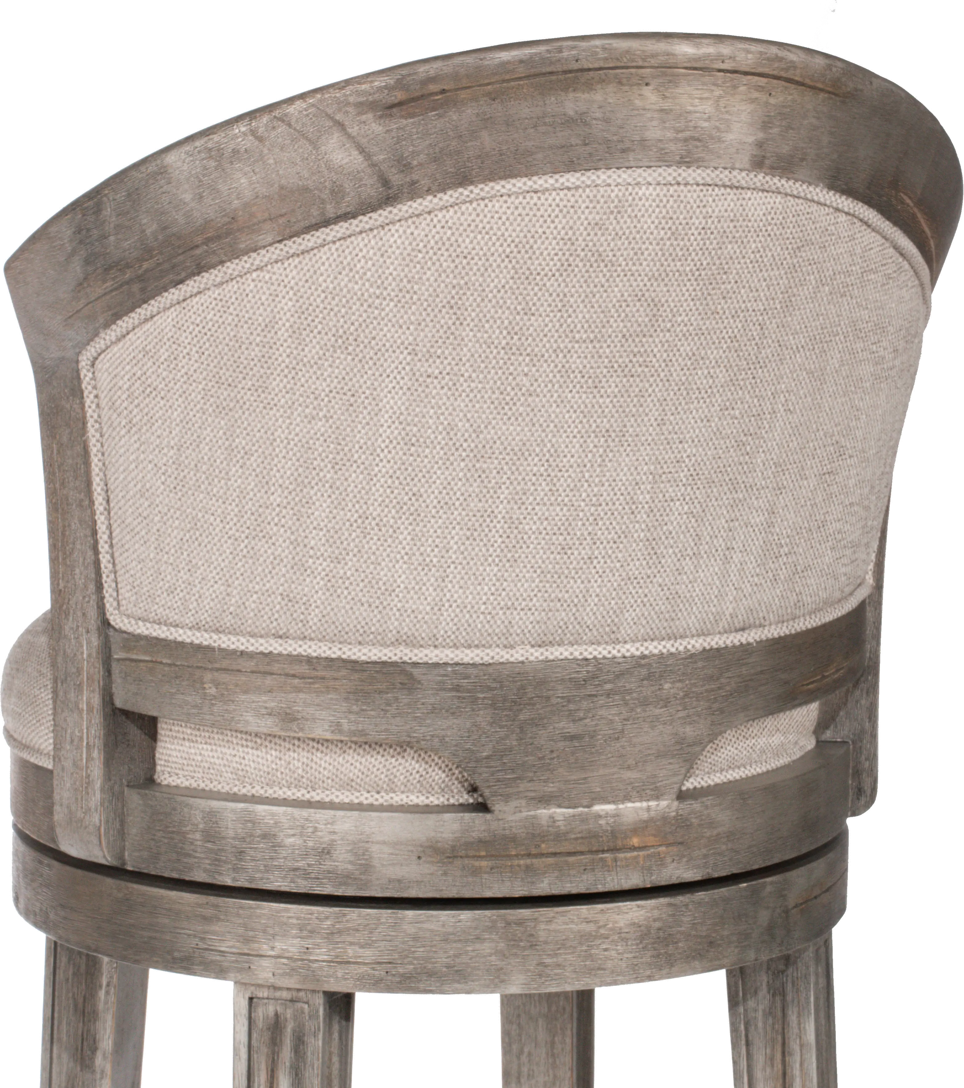 Monae Traditional Distressed Dark Gray Wood Swivel Counter Height Stool