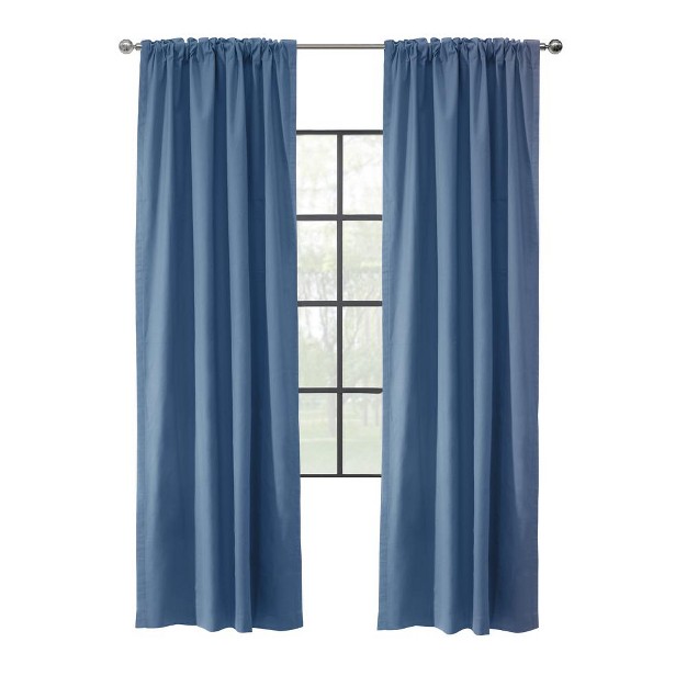 Thermalogic Weathermate Topsions Room Darkening Provides Daytime And Nighttime Privacy Curtain Panel Pair Blue