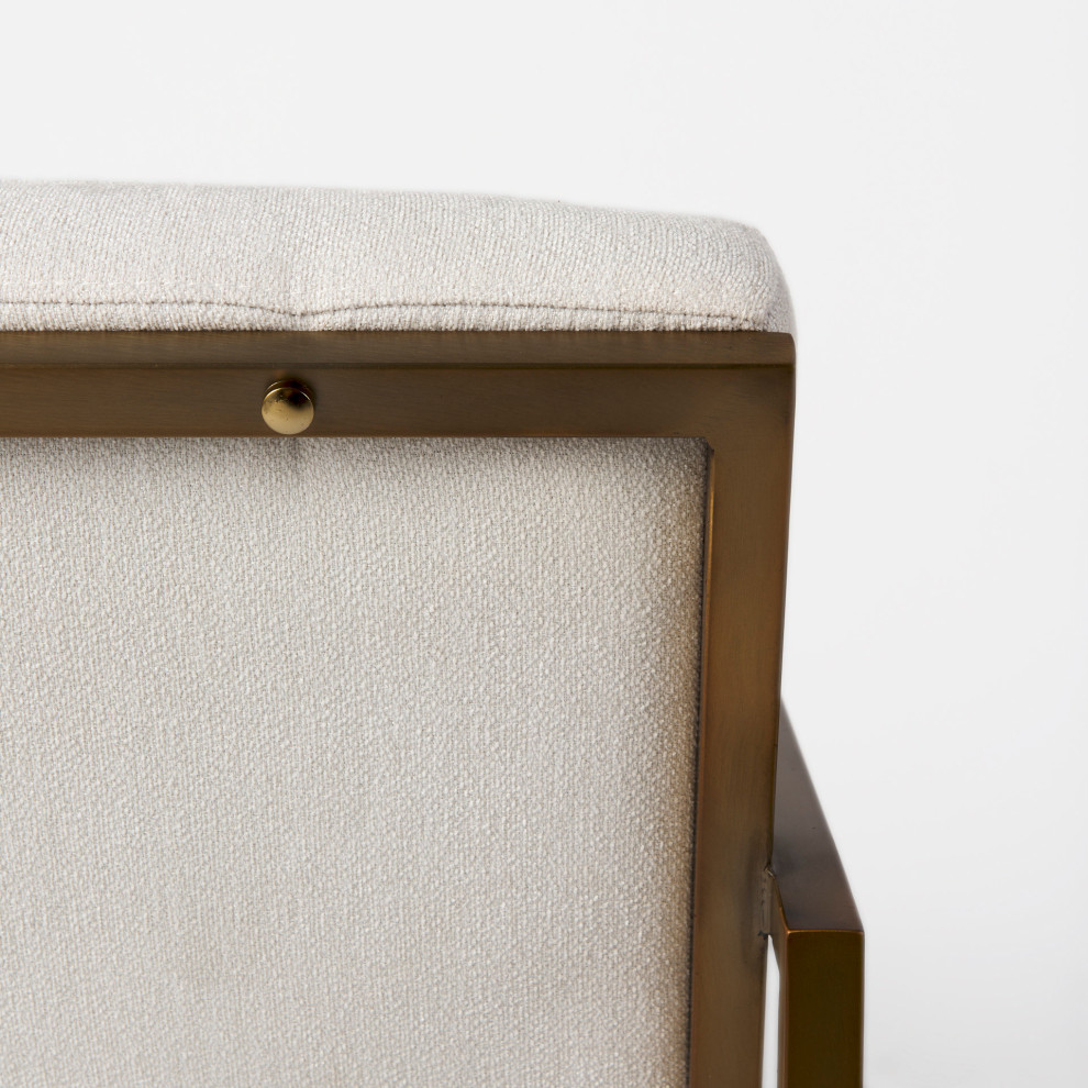 Armelle Fabric Seat w/ Metal Frame Accent Chair   Contemporary   Armchairs And Accent Chairs   by Mercana  Houzz