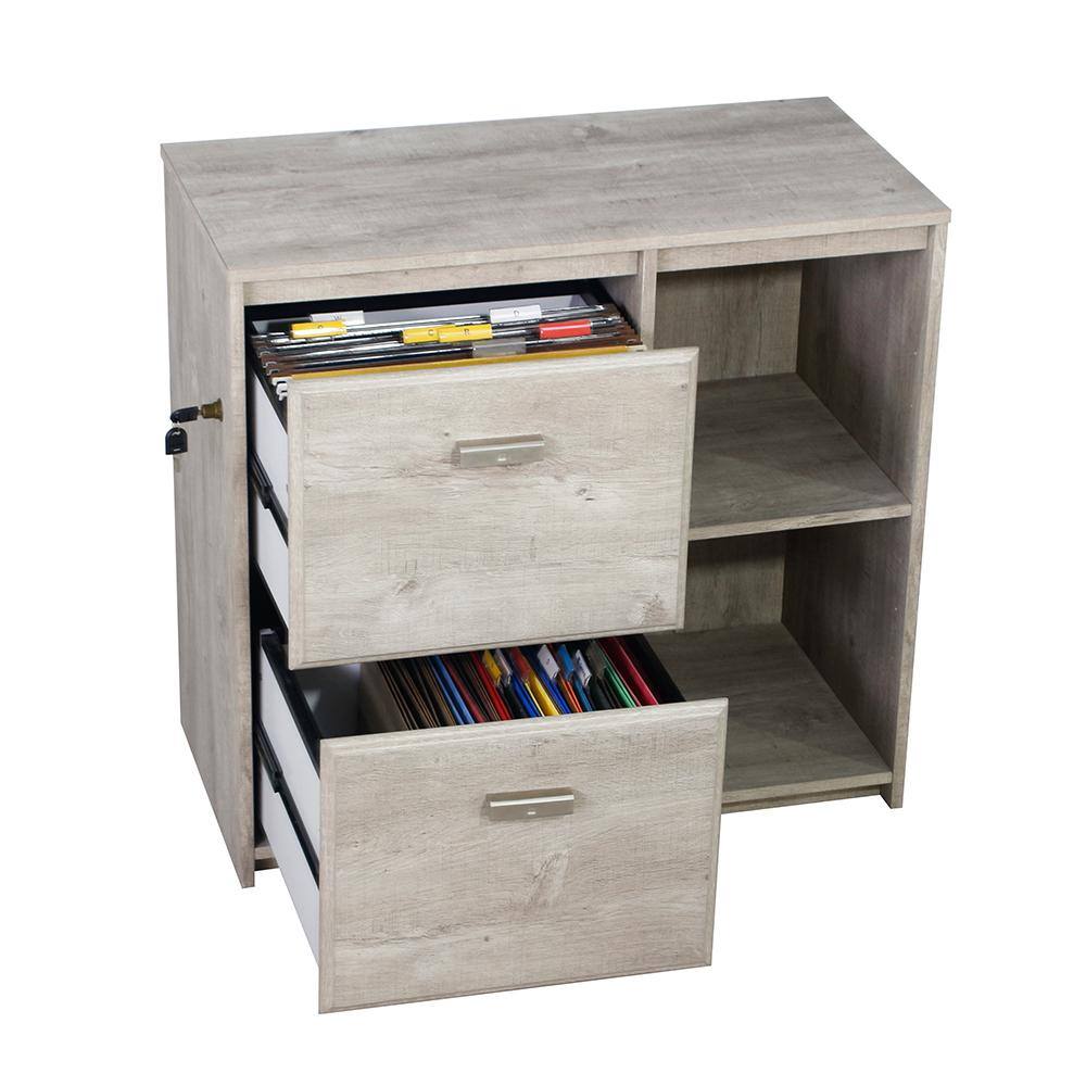 SAINT BIRCH Elma Washed Gray Pedestal File Cabinet SBEL4009FCWG